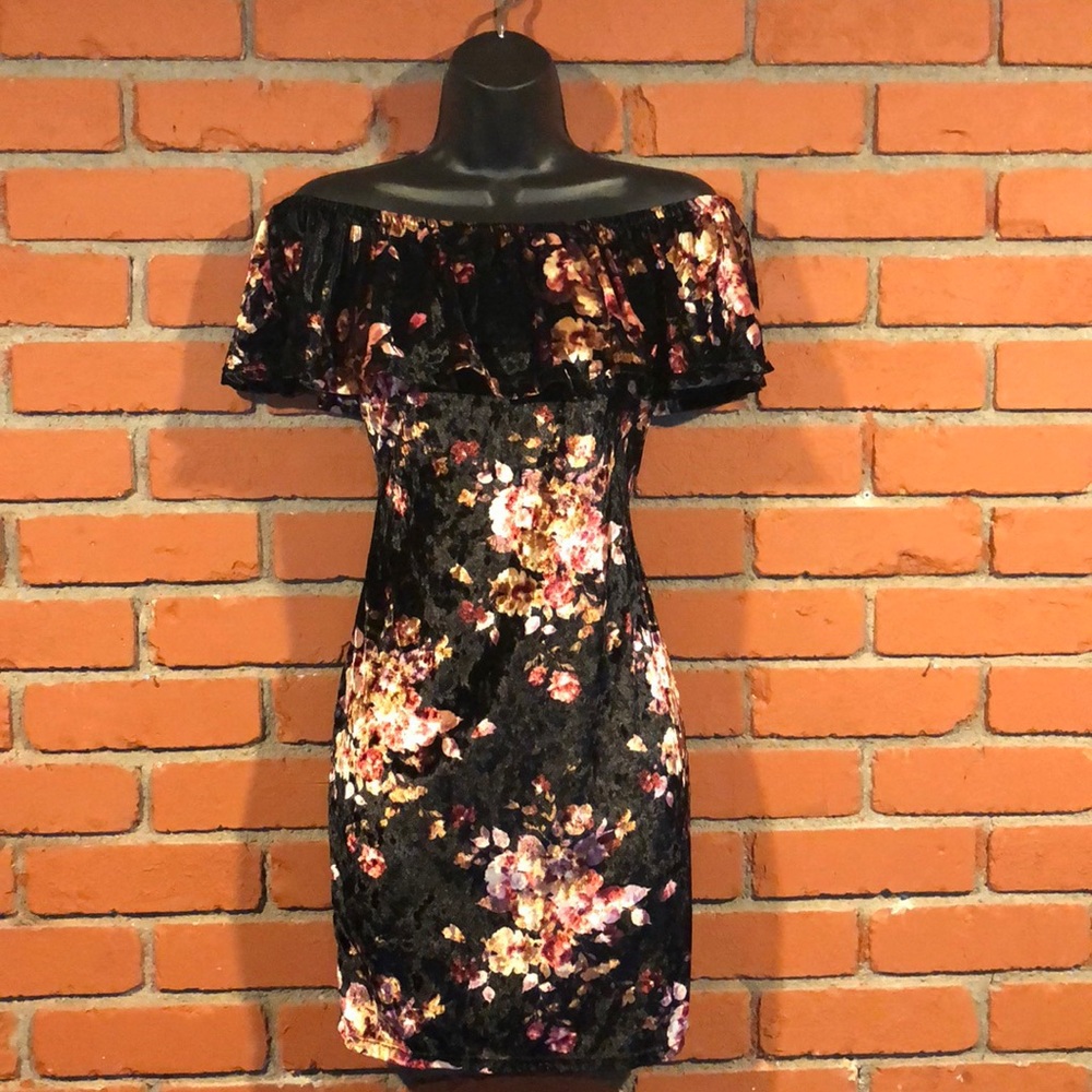Velvet Floral Dress
